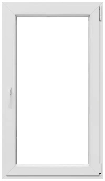 Finestra in PVC bianco L 80 x H 140 cm, 1 anta apertura a destra