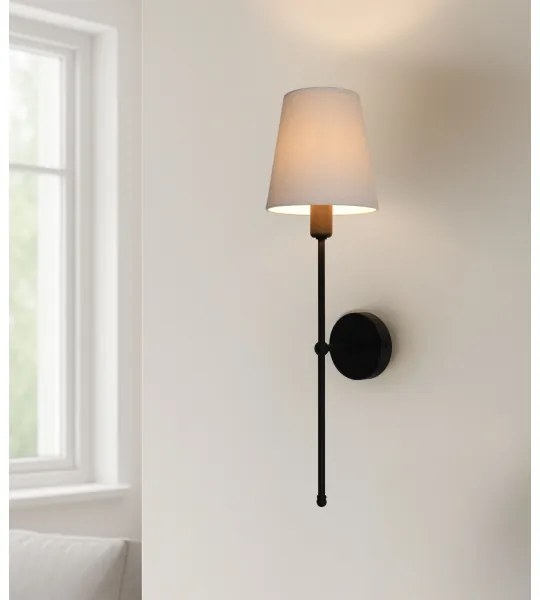 Lampada da parete MADELA 1xE14/40W/230V beige/nera