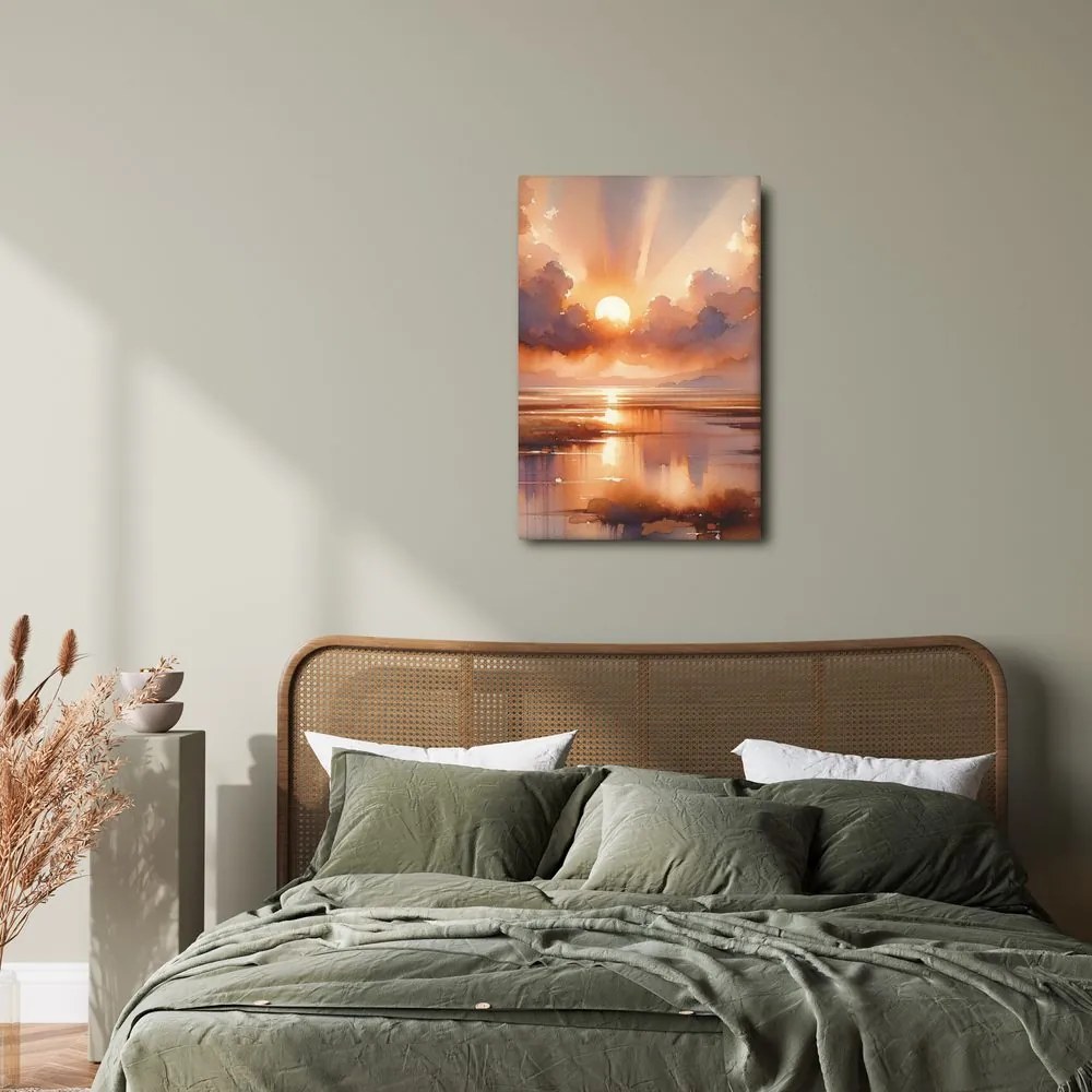 Quadro su tela – Raggi di sole tra le nuvole