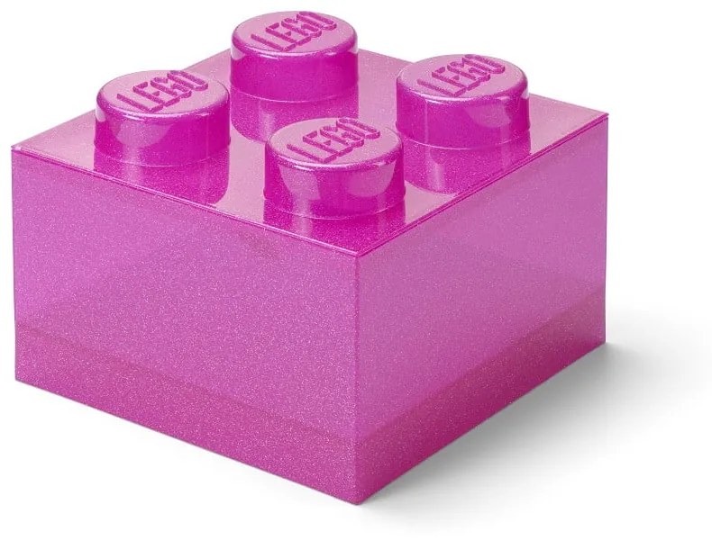 Scatola per bambini rosa in plastica 25x25x18 cm – LEGO®