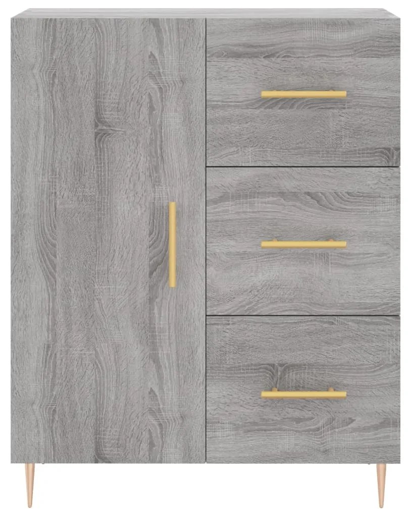 Credenza grigio sonoma 69,5x34x90 cm in legno multistrato