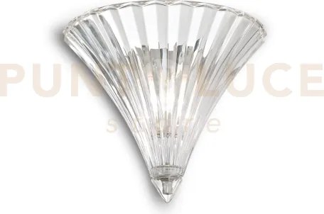 Santa applique in vetro 1 luce attacco e14 trasparente 24,5cm