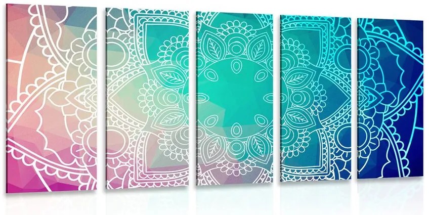 Quadri 5 pezzi – Mandala pastello