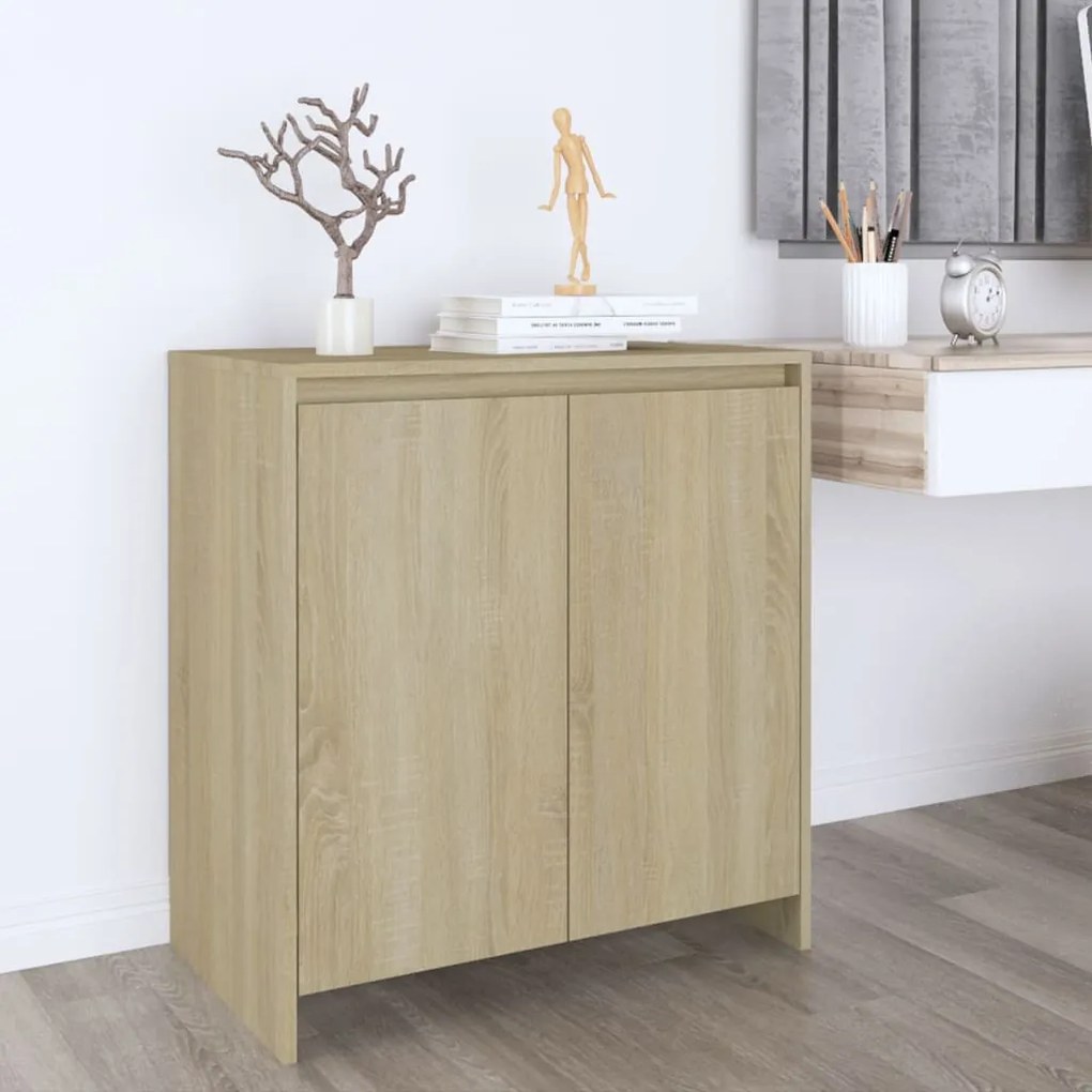 Credenza rovere sonoma 70x41x75 cm in legno multistrato