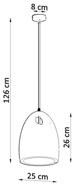 Lampadario su filo BUKANO 1xE27/60W/230V