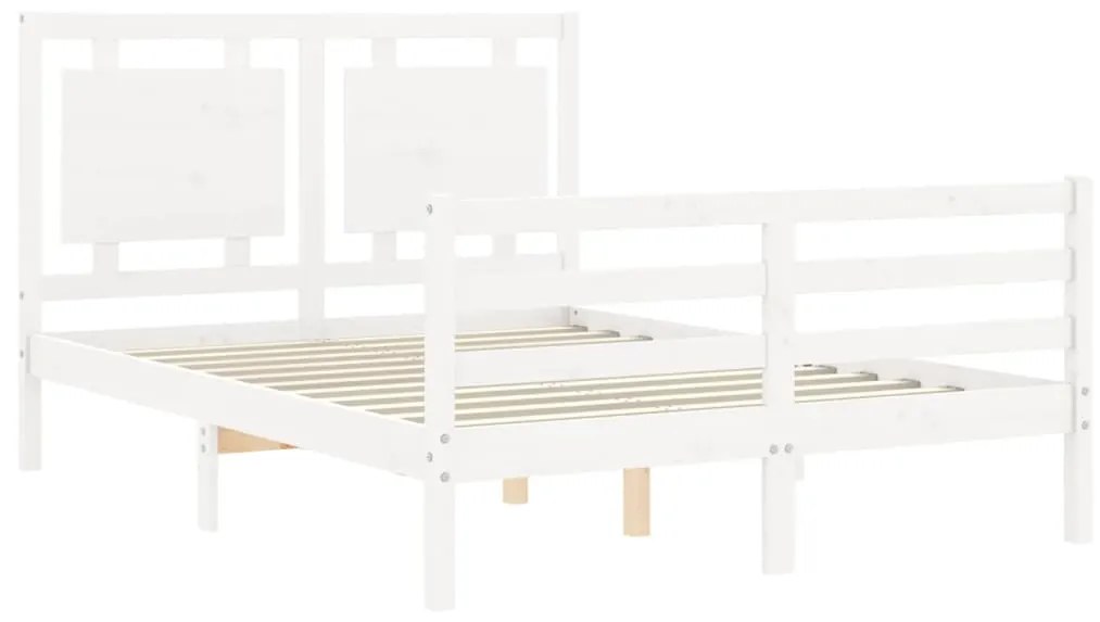 Giroletto con Testiera Bianco Small Double Legno Massello