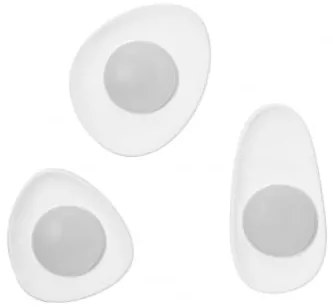 Set Di 3 Applique A Led In Gesso Givert Bianco - Sklum