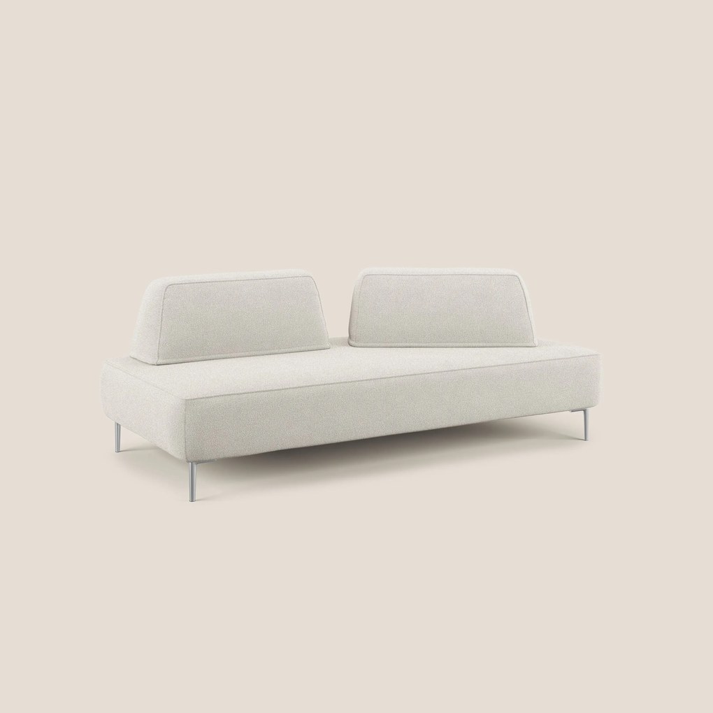 Newton divano modulare con schienali movibili T07 bianco