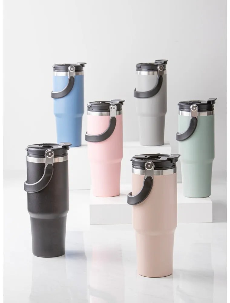 Bottiglia bottiglia da viaggio blu in acciaio inox 1 l Eco – Ladelle