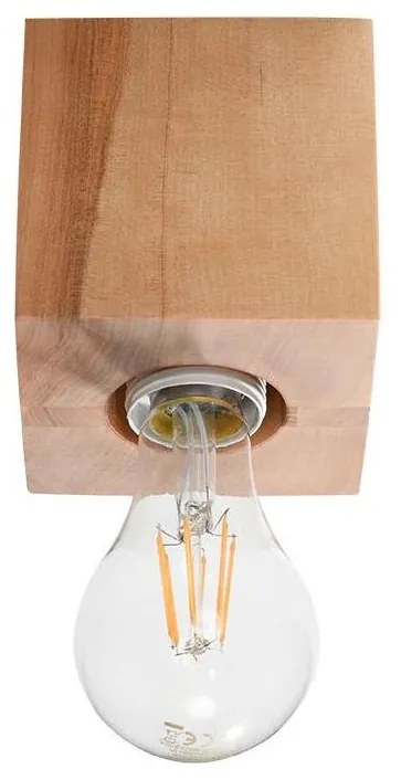 Sollux SL.0675 - Plafoniera ABEL 1xE27/60W/230V legno