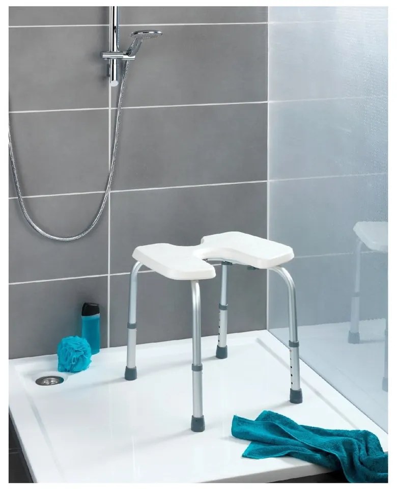 Sgabello da doccia Sgabello igienico bianco, 53 x 46 cm Secura - Wenko