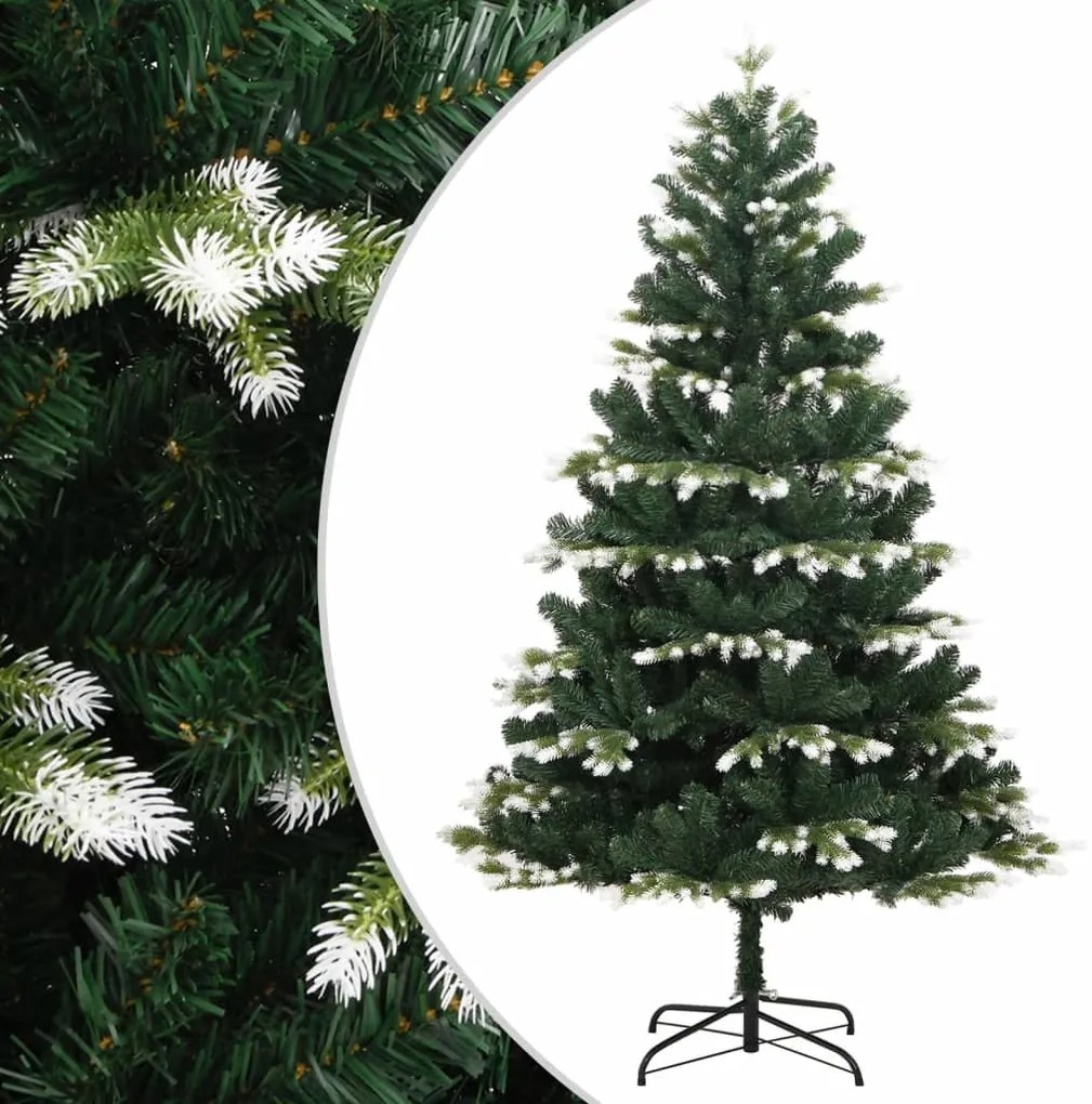 Albero Natale Artificiale Incernierato Con Neve Fioccata 240 Cm /
