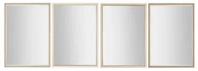 Specchio da parete Home ESPRIT Bianco Marrone Beige Grigio Cristallo polistirene 70 x 2 x 97 cm (4 Unità)