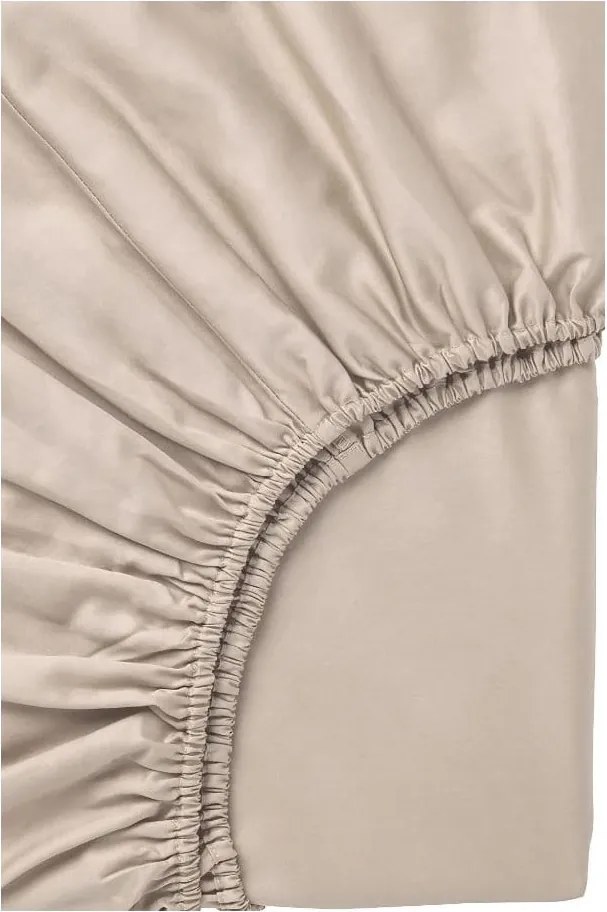 Biancheria da letto beige in cotone renforcé per letto matrimoniale/per letto esteso con lenzuolo incluso/4 pezzi 200x220 cm Amore – Mila Home