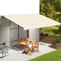 Tessuto di Ricambio per Tenda da Sole Crema 6x3,5 m cod mxl 24392