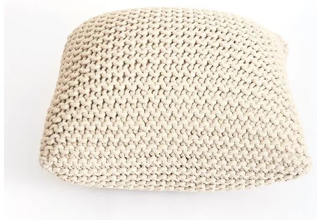 Pouf cuscino in maglia beige - Bonami Essentials