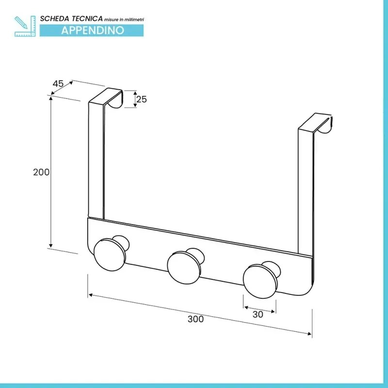 Gancio bagno triplo in acciaio e plastica verde tondo Fiore