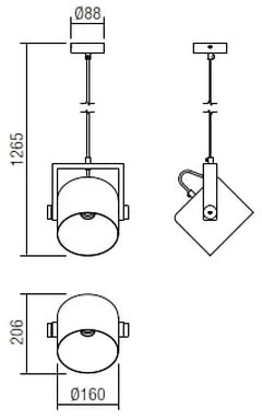 Redo 01-2402 - Lampadario a sospensione con filo POOH 1xE27/42W/230V faggio