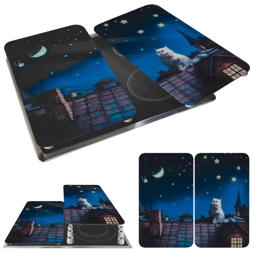 Set di 2 coperchi per fornelli in vetro temperato 30x52 cm - Maximex