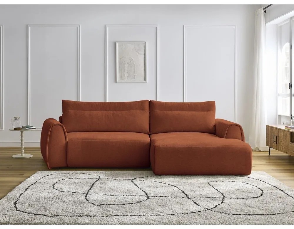 Divano angolare arancione Aden – Bobochic Paris