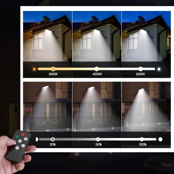 Aigostar - Lampada solare a LED dimmerabile con sensore LED/2,3W/5,5V IP65 + TC