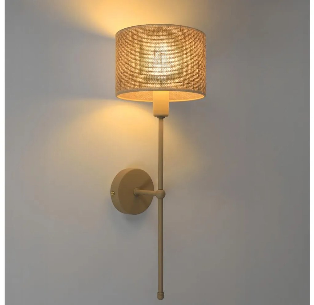 Lampada da parete MADELA 1xE14/40W/230V juta/beige