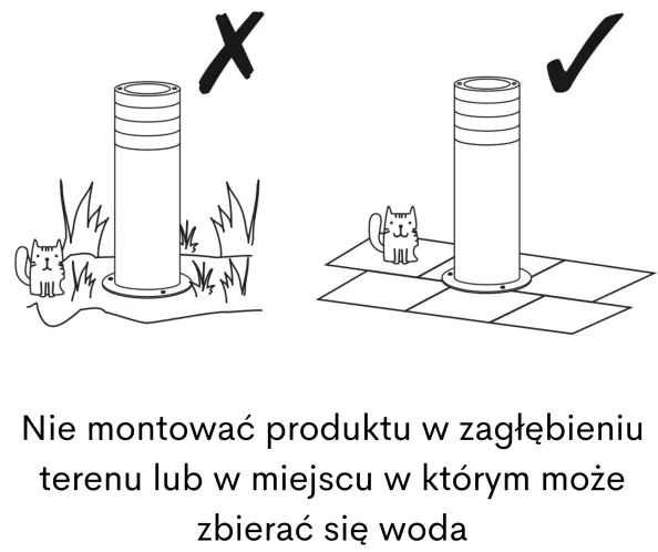 Lampada da esterno RINO 1xE27/12W/230V IP54 74 cm nero