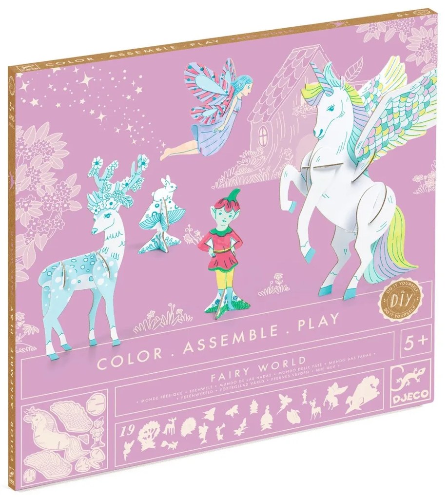 Colora, assembla e gioca - Un mondo di fate e unicorni
