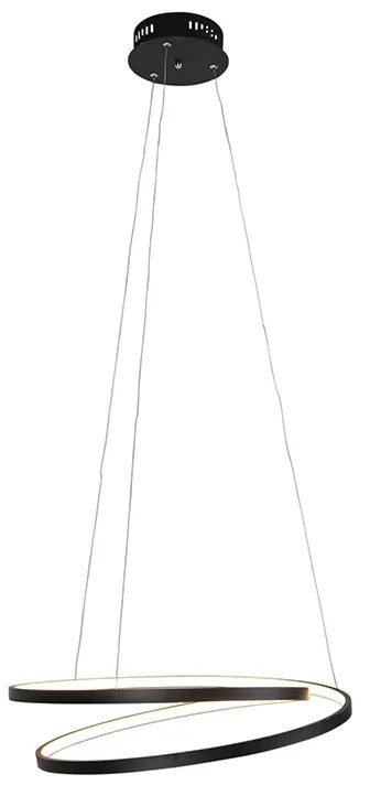 Lampada a sospensione di design nera 55 cm incl. LED dimmerabile - Rowan