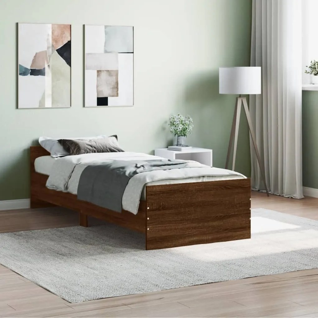 Giroletto Senza Materasso Rovere Marrone 75x190cm İn Truciolato /