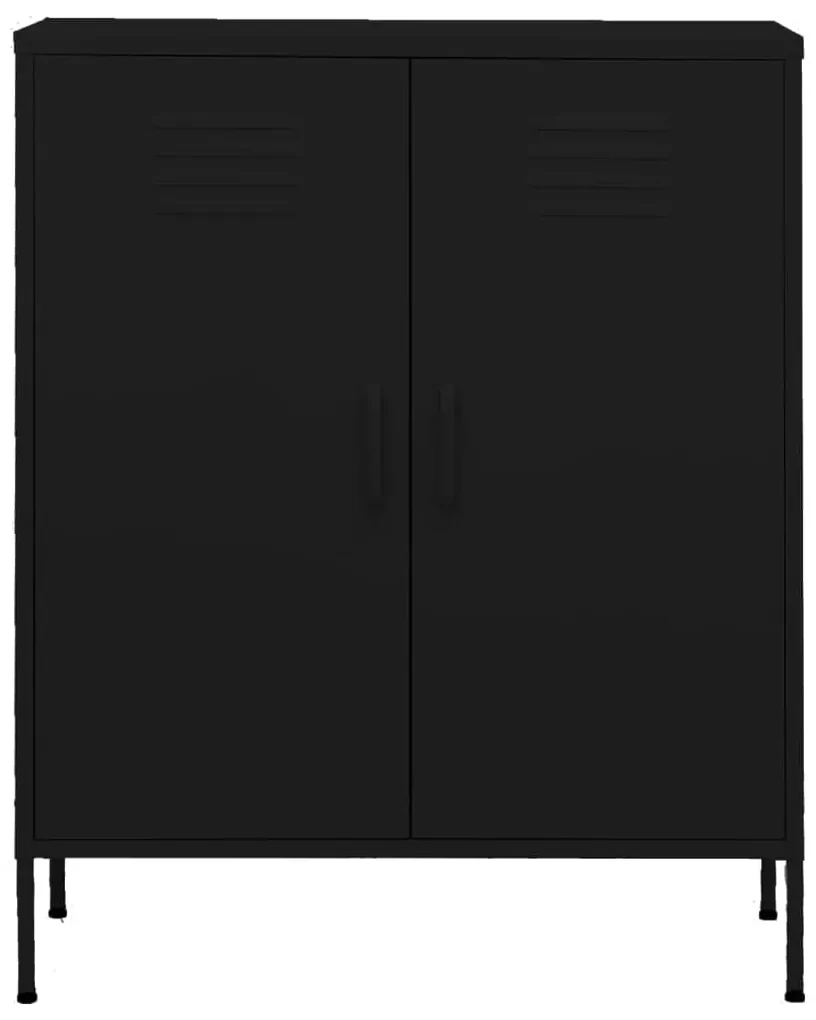 Armadietto nero 80x35x101,5 cm in acciaio
