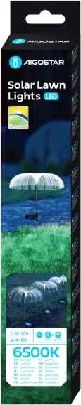 Aigostar - Lampada solare LED decorativa LED/0,03W/1,2V 70cm 6500K IP44