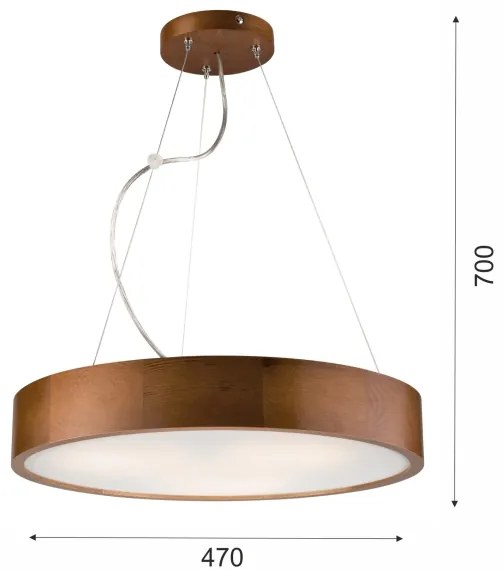 Lampadario a sospensione con filo 3xE27/60W/230V ø 47 cm