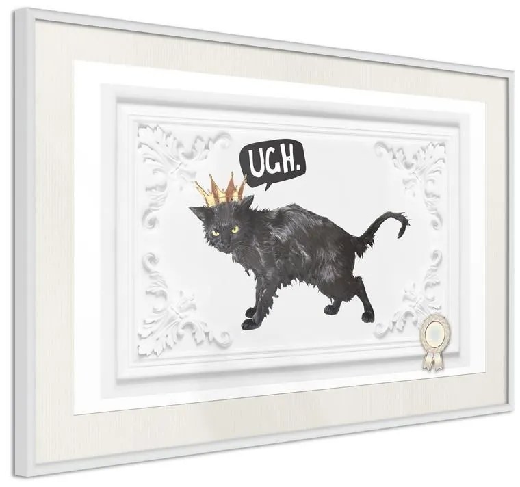 Poster  Cat Rules I  Cornice Quadri Cornice d'oro con passe-partout, Larghezza x Altezza Home decor 30x20