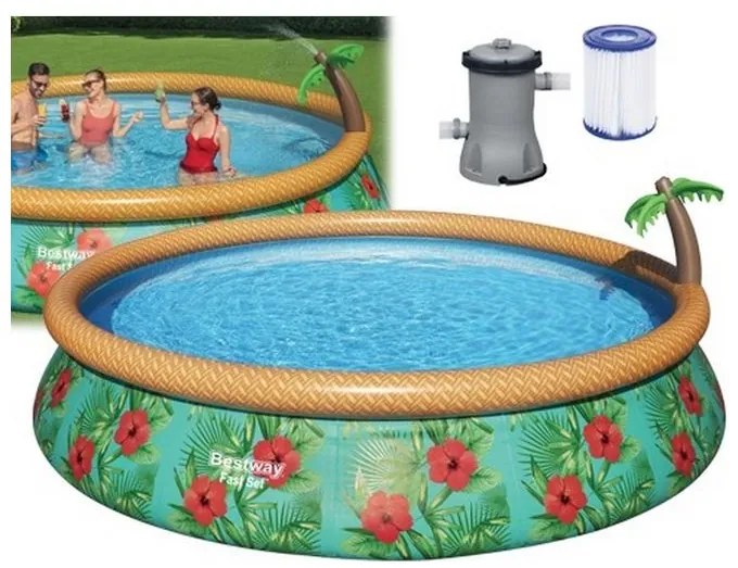 Bestway Piscina Tonda Palms 457x84 cm
