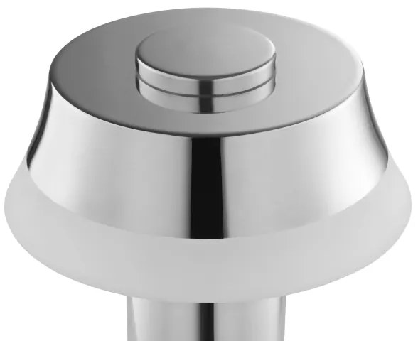 Brilliant - Lampada da tavolo LED KINICH, dimmerabile e ricaricabile, con controllo touch, LED 2,5W/5V 2700K cromo lucido