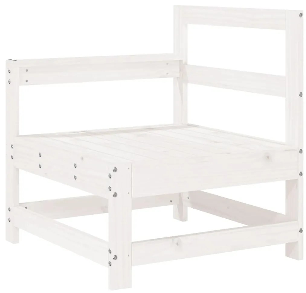 Set divani da giardino 10 pz in legno massello di pino bianco