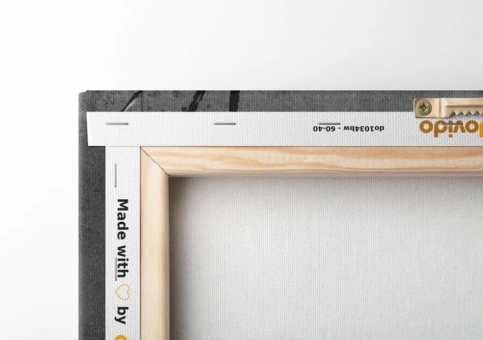 Stampa su tela – Papaveri in stile etnico in bianco e nero