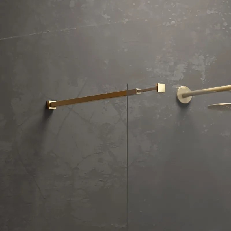 Kamalu - Parete doccia walk-in 160cm staffe dorate KW3000R