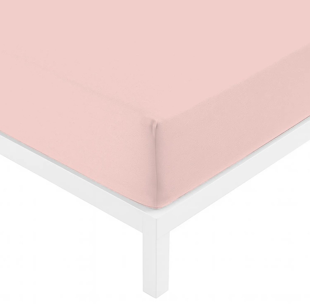 Lenzuolo con angoli singolo rosa cipria Sugar