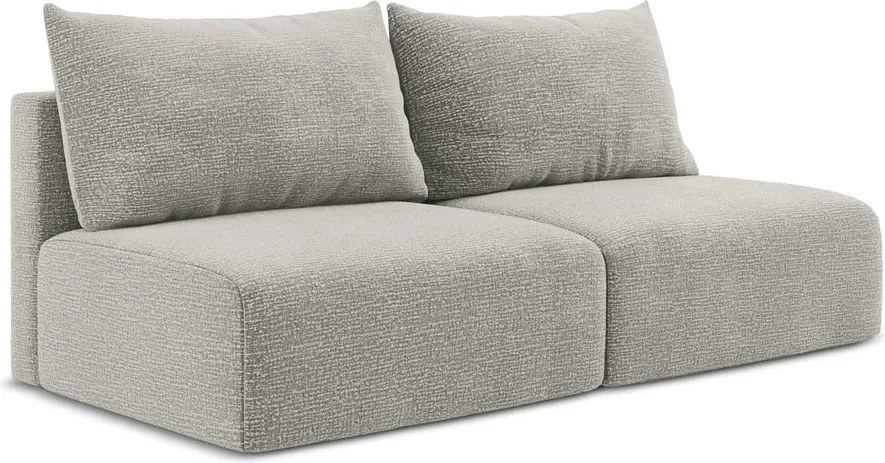 Divano grigio chiaro allungabile/con contenitore 216 cm Kalena – Makamii