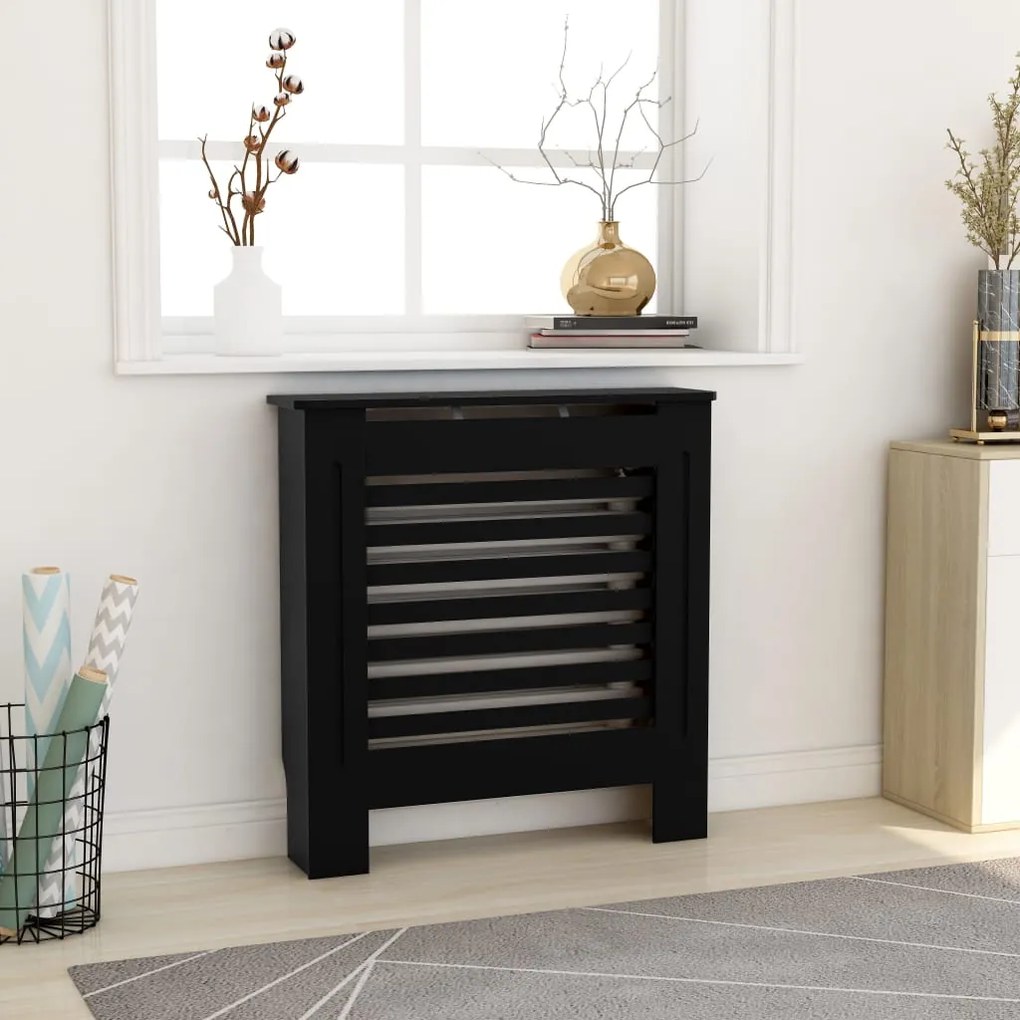 Copertura Per Radiatore Nera İn Mdf 78 Cm /