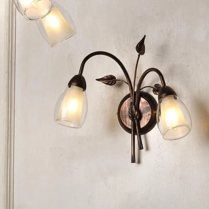 Applique APPLIQUE LILIANA 2 LUCI bronzo 2X E14