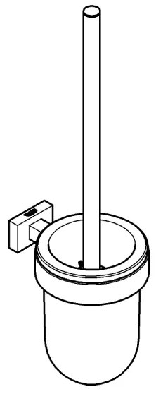 GROHE 40513AL1 - Set per la pulizia del WC ESSENTIALS CUBE grafite