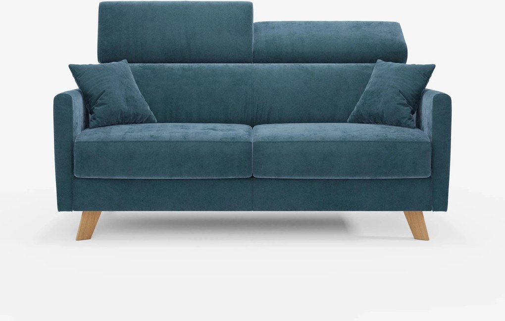 Francy divano letto con poggiatesta regolabili - 100% sfoderabile in elegante tessuto smacchiabile T30