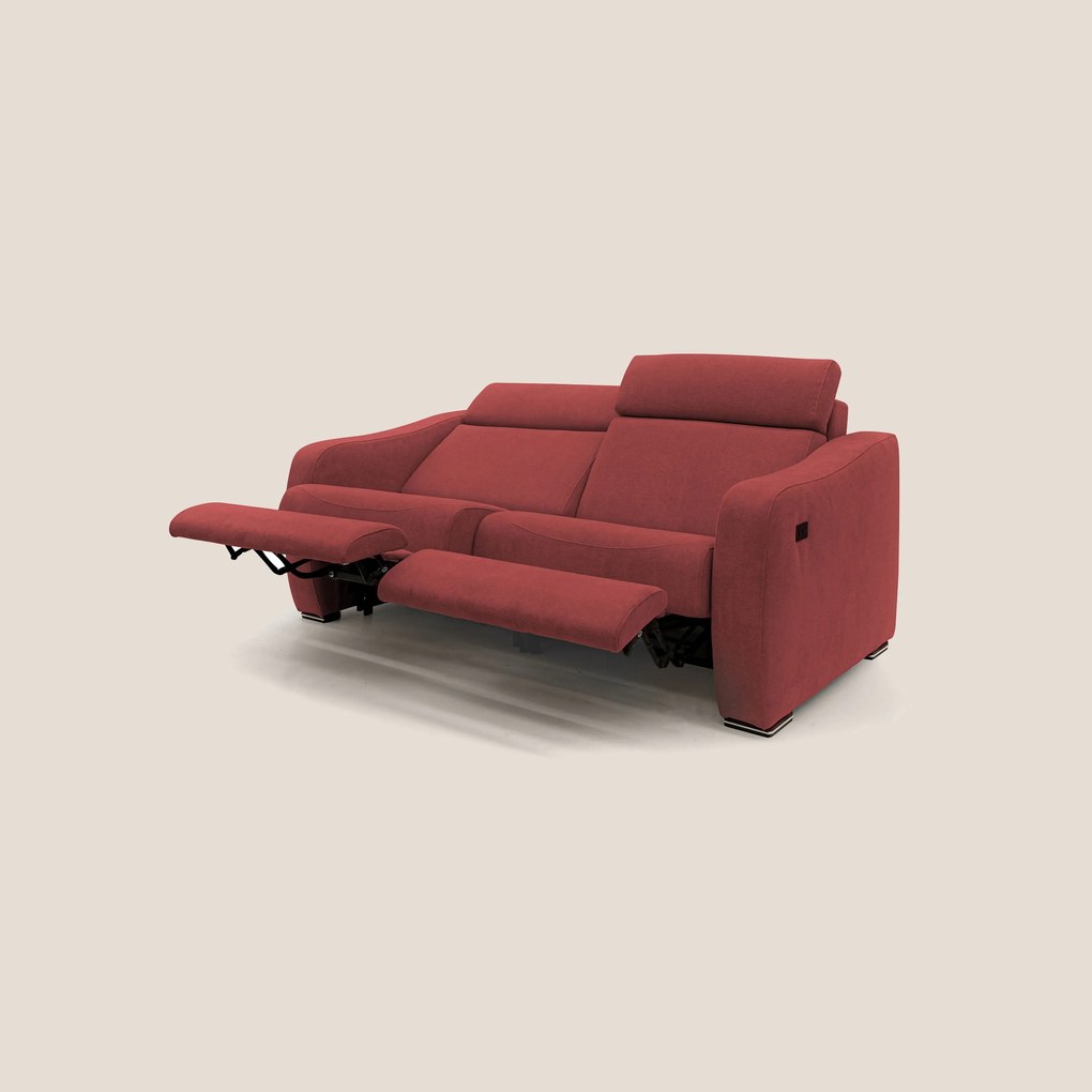 Gummy Divano con meccanismo relax elettrico rosso