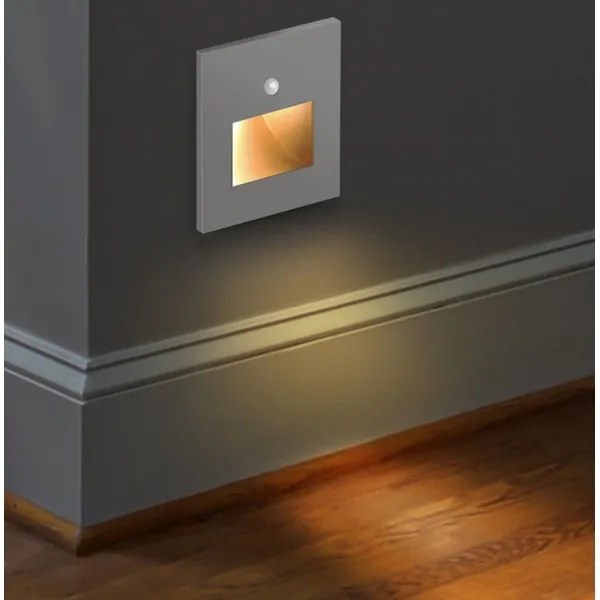 Emithor 70416 - Lampada LED per scale con sensore SUNNY LED/1W/230V grigio
