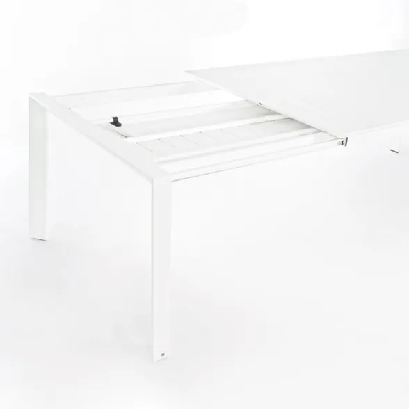 Tavolo Allungabile In Alluminio Bianco Per Esterni 110x200-300 Konnor Bizzotto