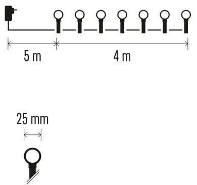 Catena LED da esterno natalizia 40xLED/9m IP44 rosa