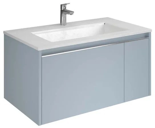 Mobile da bagno sotto lavabo Cielo blu opaco L 80 x H 40 cm 1 cassetto 1 anta, lavabo non incluso